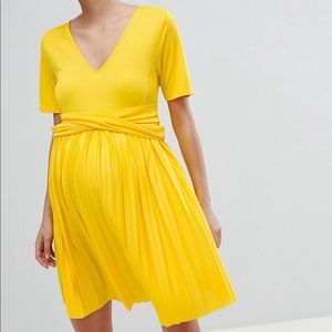 ASOS Maternity Pleated Skated Dress